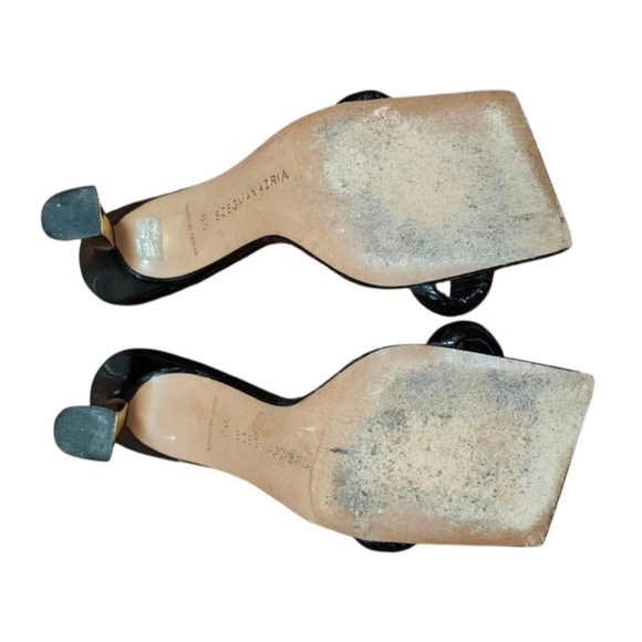 BCBGMAXAZRIA Women's Favari Mid Heel Dress Sandal Women's Shoes In Black 8.5 - Picture 11 of 14